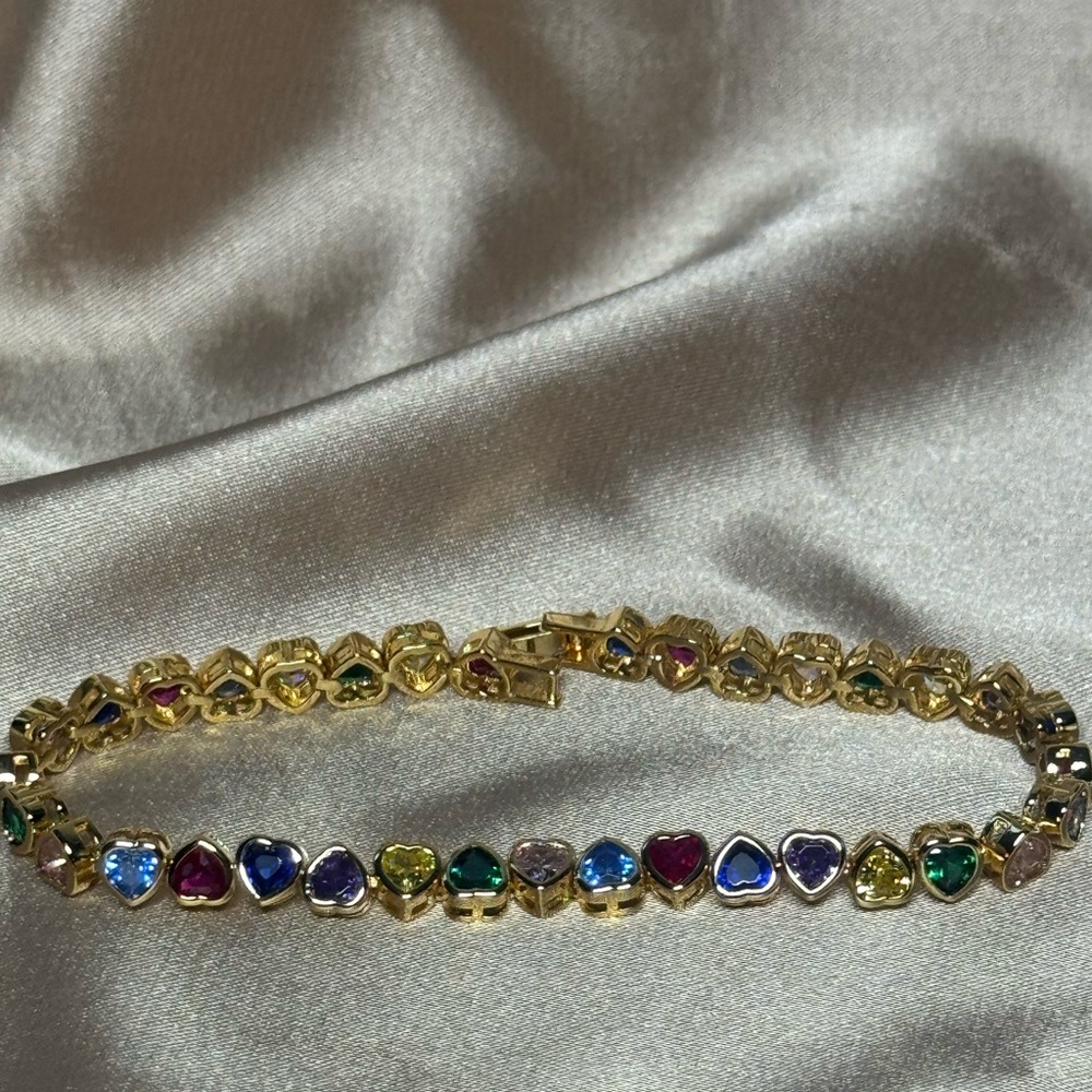 Gold Heart Multicolor Bracelet